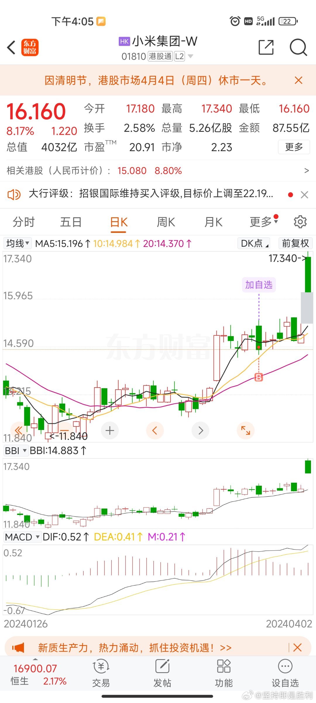 小米股价最新动态与市场解读