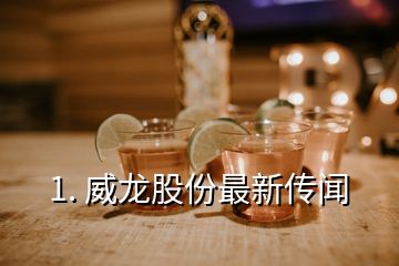 威龙股份最新消息全面综述